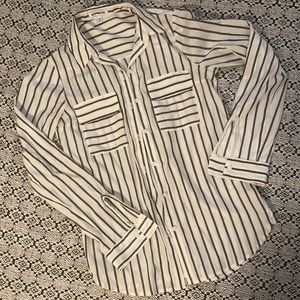 Express classic striped button up